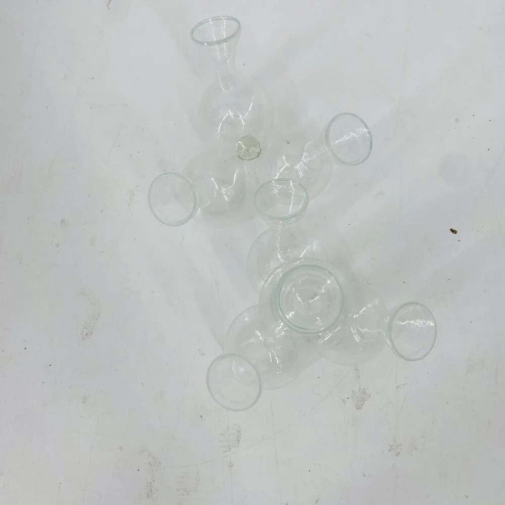 Vintage Arrange-A-Matic Flower Arranger Glass Bud Vase Original Box  2 Stacks